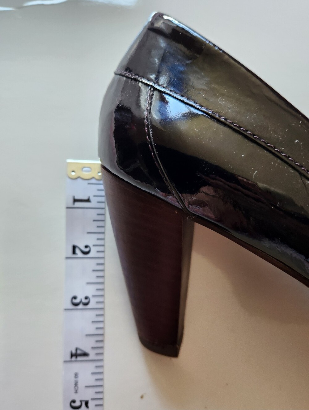 Cole Haan Dark Burgundy Patent Leather Pumps With Nike Air Soles - Picture 9 of 16